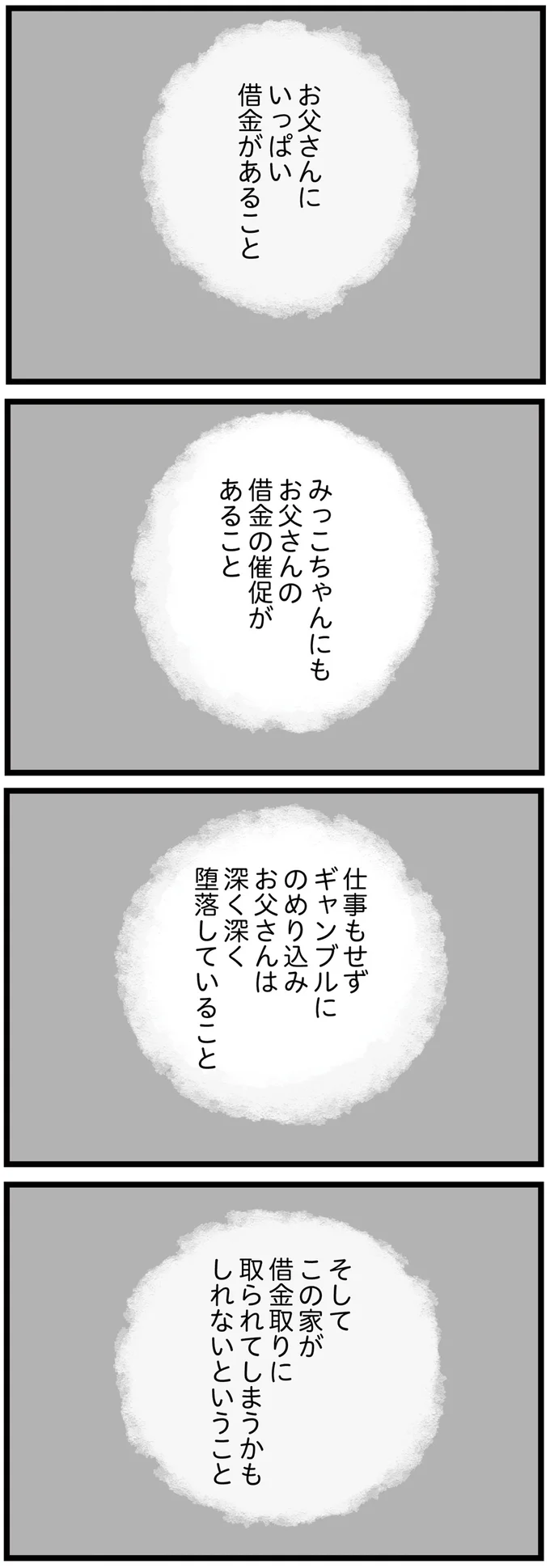お父さんにいっぱい借金があること