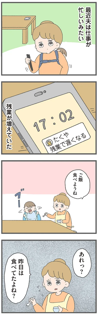夫は仕事が忙しいみたい