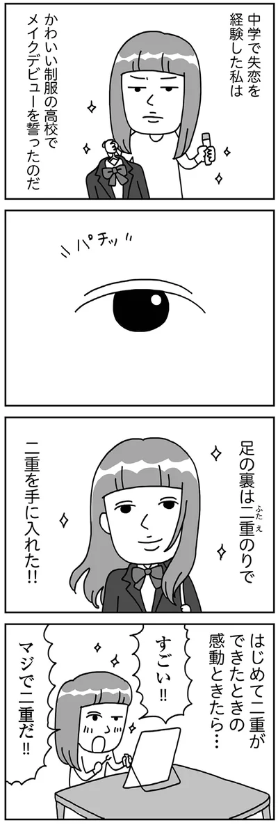 『顔面が「足の裏」みたいなので整形級メイクを仕事にしました』より