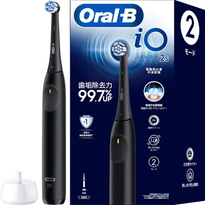 ブラウン 電動歯ブラシ オーラルB iO2S (電動初心者の決定版) iOS21D90BK ブラック 【Amazon.co.jp 限定】