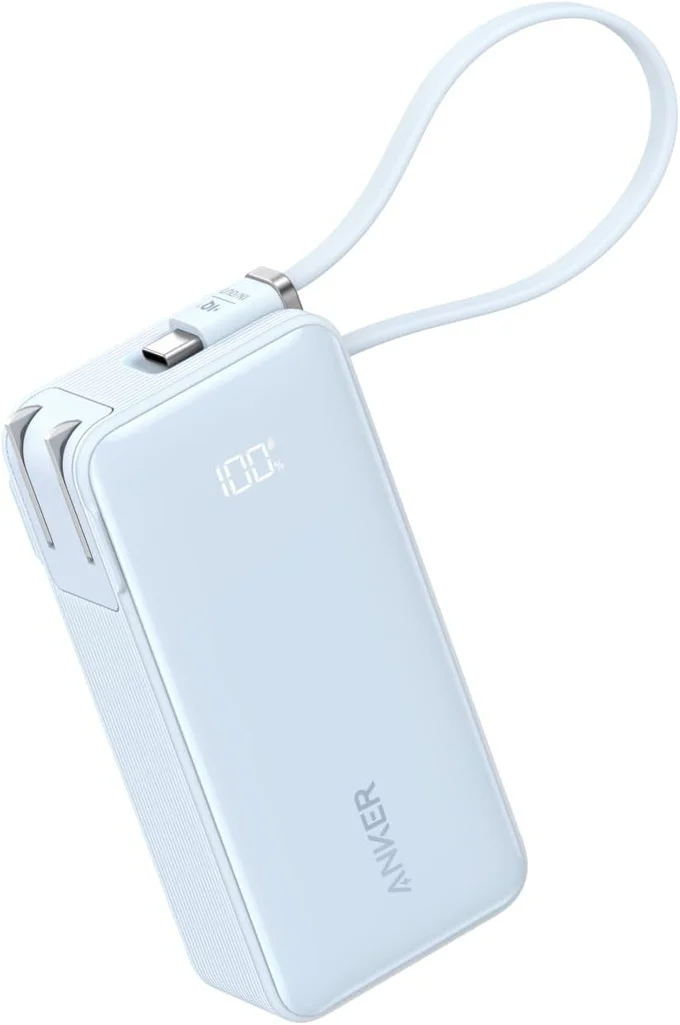 Anker Power Bank (10000mAh, Fusion, Built-In USB-C ケーブル) (10000mAh 30W出力モバイルバッテリー搭載 30W出力USB充電器)