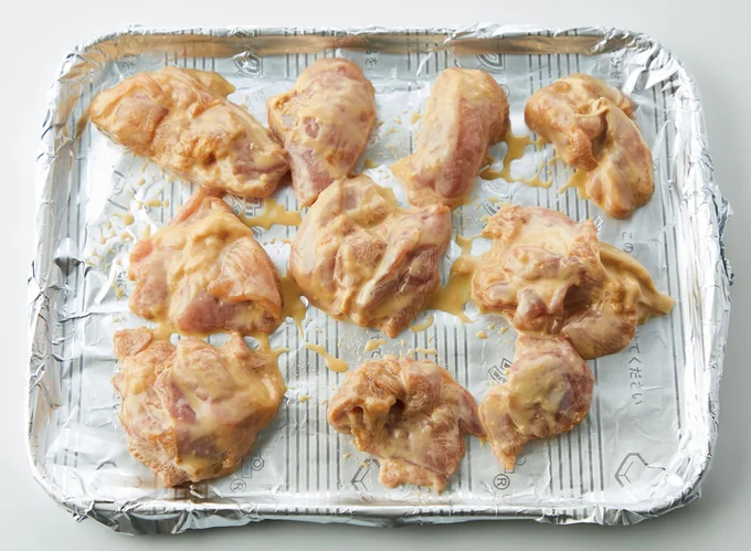 2．天板に1を並べ、トースターで10分焼く（1000W）