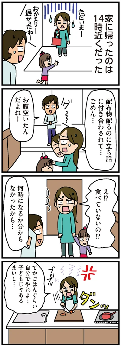 家に帰ったのは14時近くだった