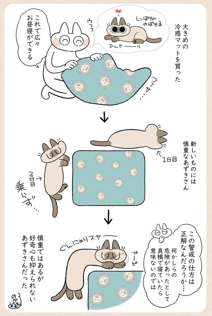 新しいものには慎重なあずきさん