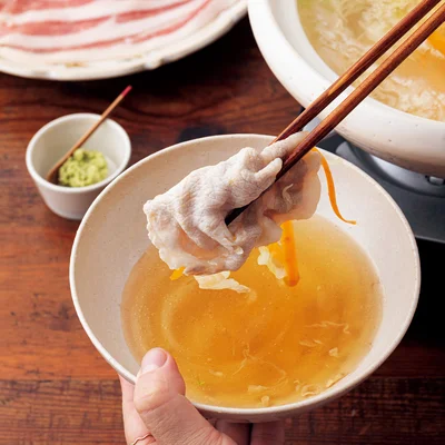 「白だしキャベツ豚しゃぶ」