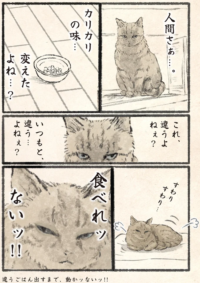 カリカリの味…変えたよね…？