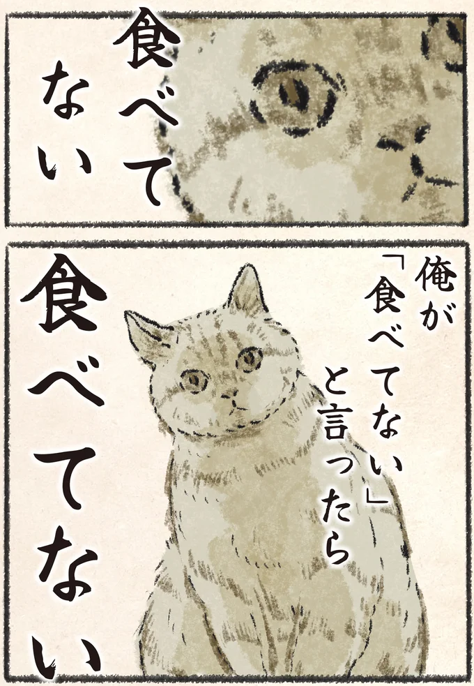 俺が「食べてない」と言ったら食べてない