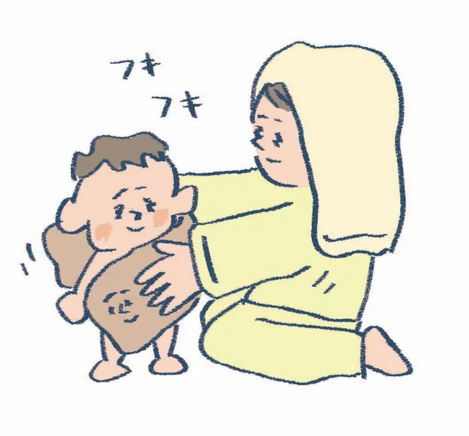 入浴後に使うバスタオルは大きくて乾きにくいので、フェイスタオルで代用する手も