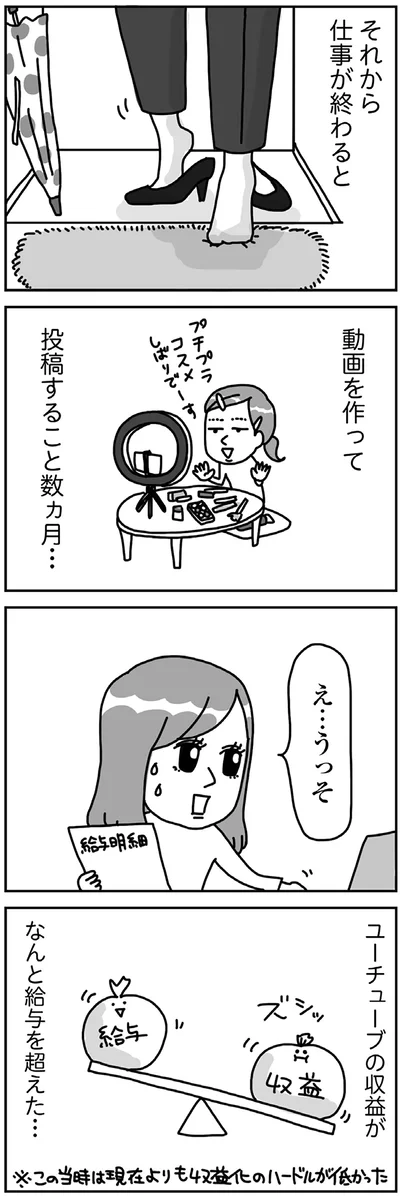 動画の収益が給与を超えた!?