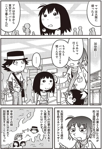 今日から東京でパパと二人で暮らすんだ