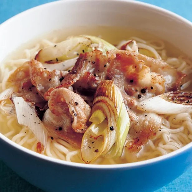 「豚バラねぎ塩ラーメン」 レタスクラブニュースより