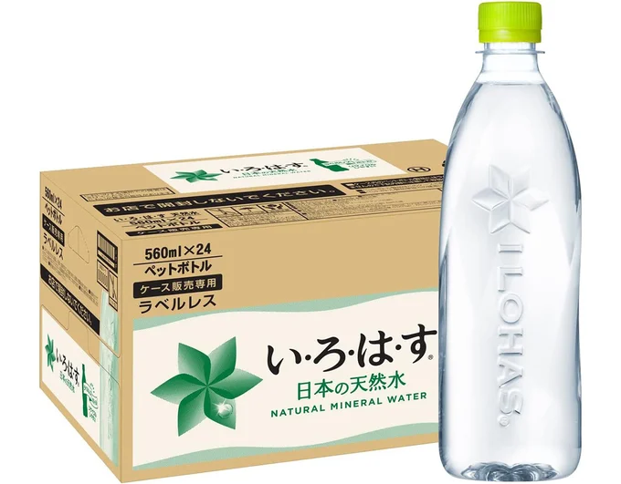 コカ・コーラ い・ろ・は・す天然水ラベルレス 560ml ×24本
