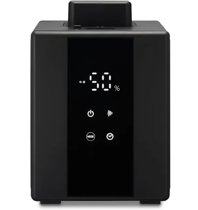 ドウシシャ 加湿器 スチーム式 湿度センサー付 お手入れカンタン 加湿量 500ml タンク容量 2.4L 4.8時間連続加湿 適用畳数 14畳（プレハブ）:8畳（木造） ブラック KSZ-501BK
