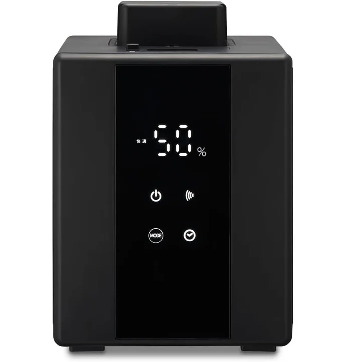 ドウシシャ 加湿器 スチーム式 湿度センサー付 お手入れカンタン 加湿量 500ml タンク容量 2.4L 4.8時間連続加湿 適用畳数 14畳（プレハブ）:8畳（木造） ブラック KSZ-501BK