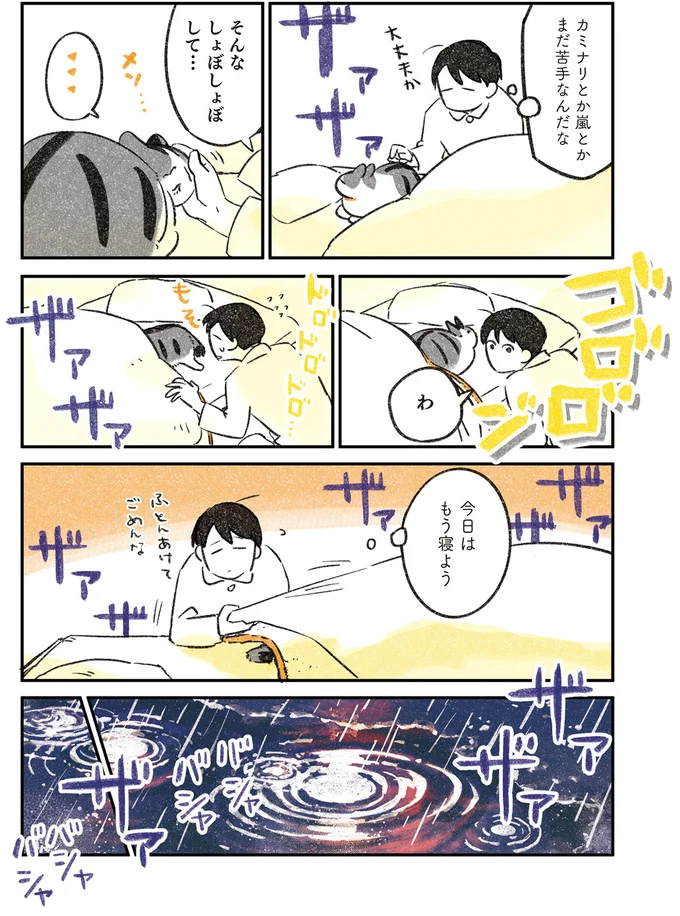 カミナリとか嵐とかまだ苦手なんだな