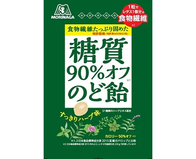 森永製菓 「糖質90%オフのど飴」