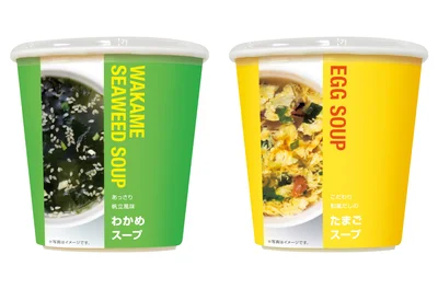 焼肉ビビンバのお供は、わかめスープやたまごスープ（各140円）がぴったり
