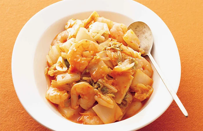 白菜の淡泊さが合うピリ辛風味の「白菜のえびチリ」