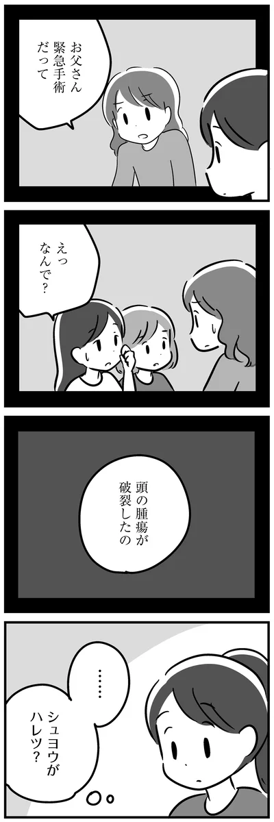 脳の腫瘍が破裂したの