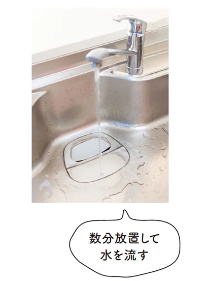 数分放置して水を流す