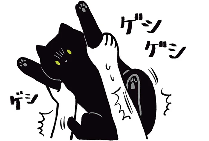 足で地味に抵抗してくる！寝室に連れて行きたい飼い主VS黒猫ろん／黒猫ろんと暮らしたら（12）