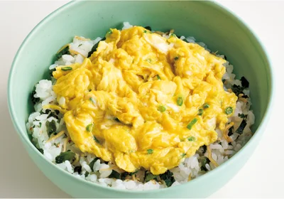 わかめしらすごはんのふわ玉のっけ丼