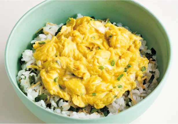 わかめしらすごはんのふわ玉のっけ丼