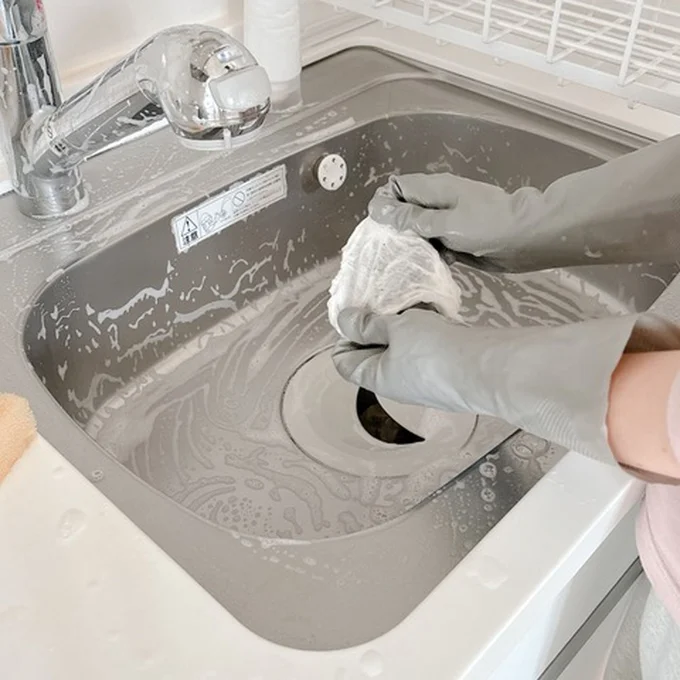 【シンク周り・洗面所】使用前の水切りネットでシンクのお掃除 ▶おすすめ場所ほかには?