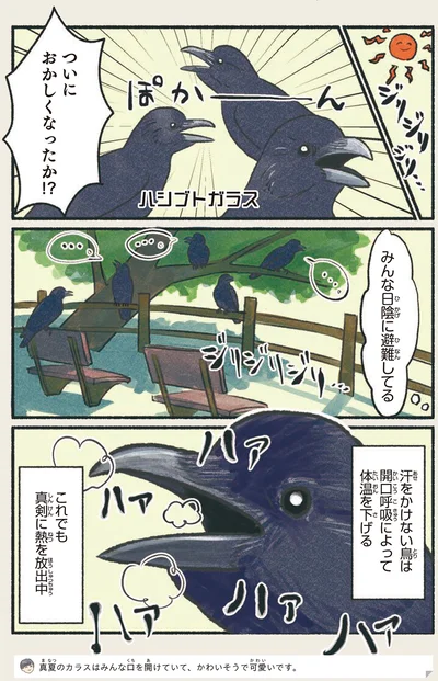 日陰に避難してる