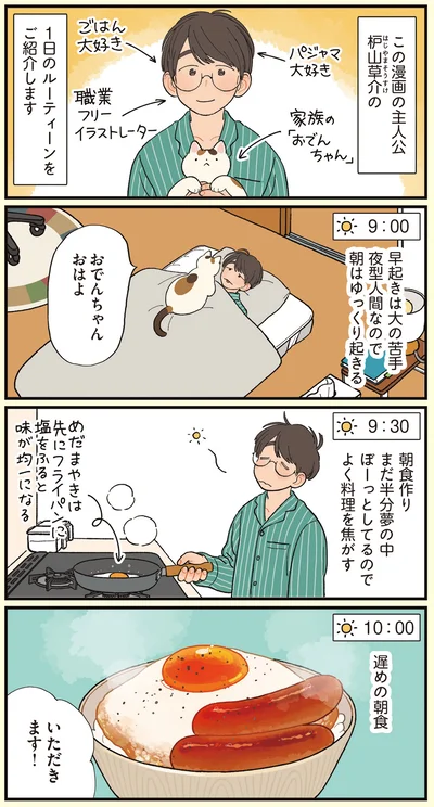遅めの朝食