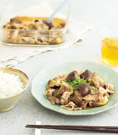 「なすと豚バラの中華炒め」