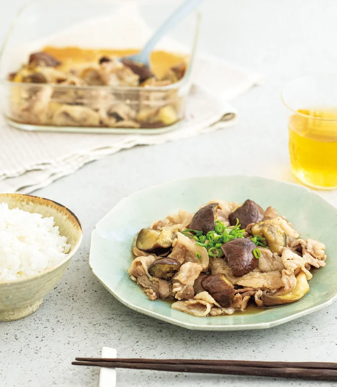 「なすと豚バラの中華炒め」