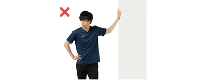 胸が張れていない