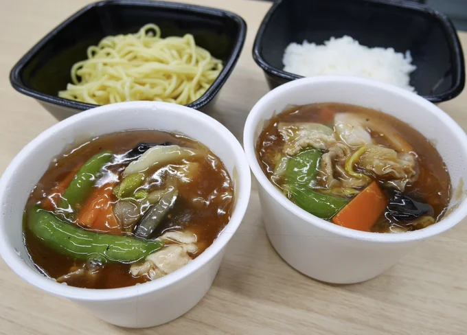 中華あんかけor海鮮中華あんかけ、ご飯or麺の4種類