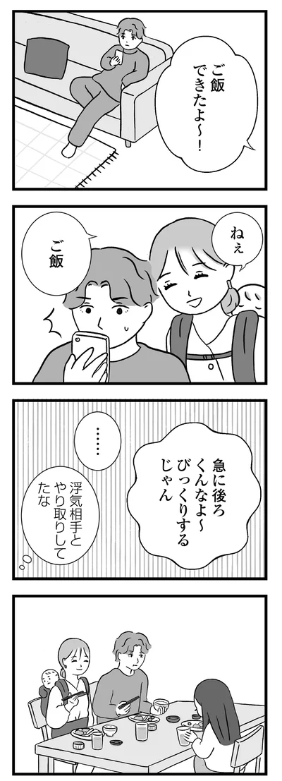 浮気相手とやり取りしてたな