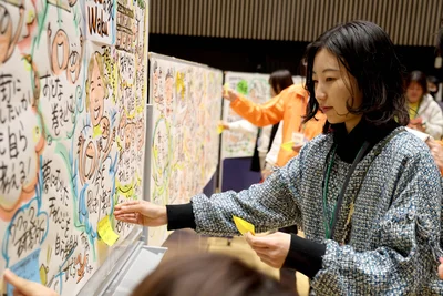 気になるポイントに付箋を貼り付けます