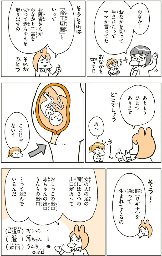 おなかを切って生まれたってママが言ってた