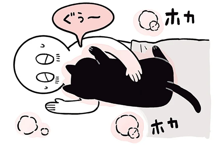 体調を崩した飼い主に添い寝。弱った心にしみる、黒猫ろんの行動／黒猫ろんと暮らしたら2（12）