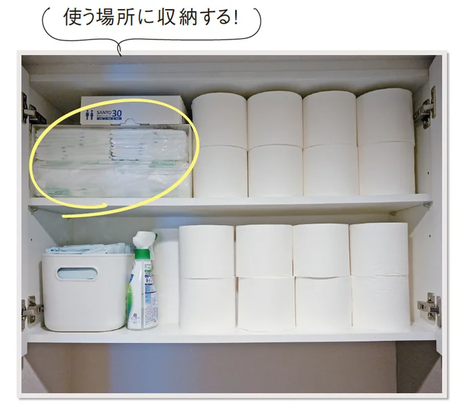使う場所に収納する!