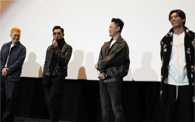 なごやかに映画の思い出話を話す出演者たち。笑顔がこぼれます。