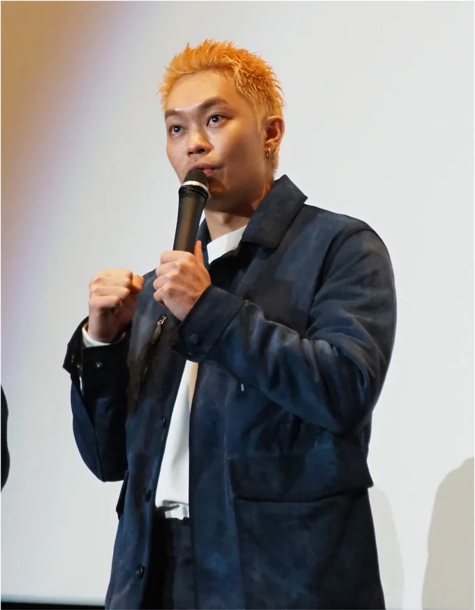  映画のラストシーンへの思い入れを語るトニー・ウー（胡子彤）氏。