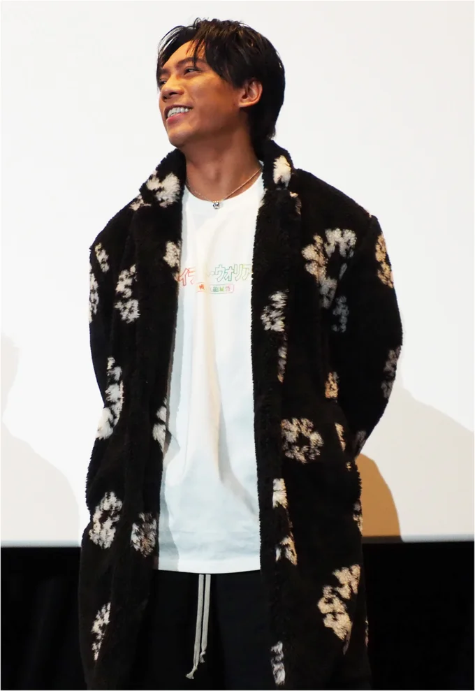 ジャーマン・チョン（張文傑）氏は劇中では顔を隠したシーンが多いですが、この日は笑顔をたくさん見せてくれました。
