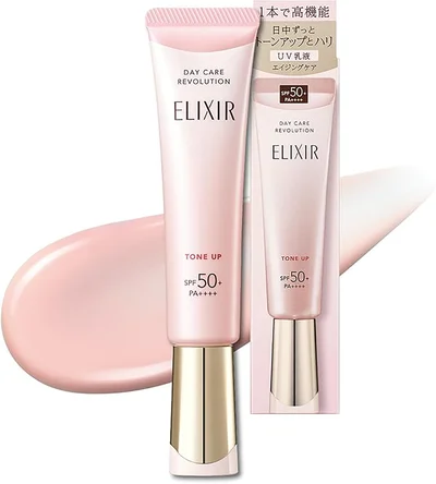 ELIXIR エリクシール デーケアレボリューション トーンアップ 35g 医薬部外品 乳液・クリーム UV （SPF50+ PA++++）