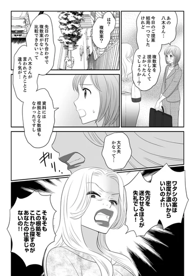 ワタシの案は密度が濃いからいいのよ！