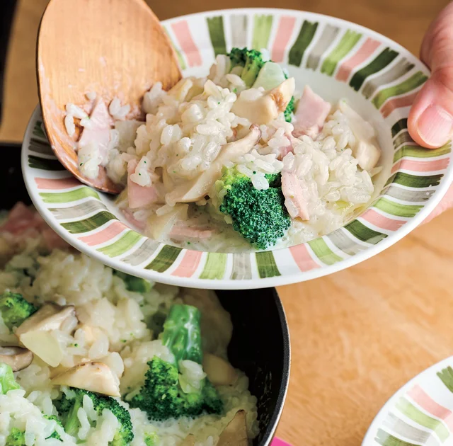 休日ランチに！フライパンで作れて栄養バランスもGOOD「ミルクリゾット」＆「混ぜご飯」
