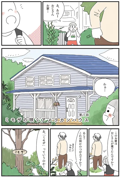ミモザの咲くアメリカンハウス
