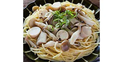 レンジで和風きのこパスタ