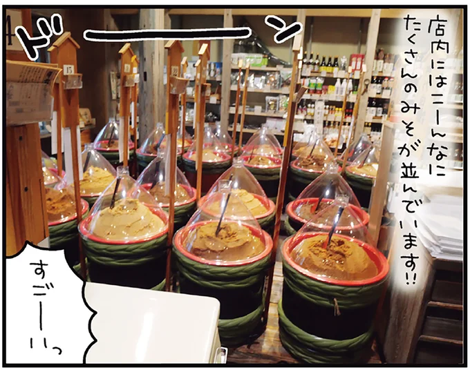 店内にはこーんなにたくさんのみそが並んでいます!!