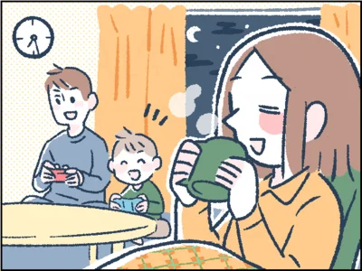 ちょっとしたことで座って温かいお茶を飲む余裕が