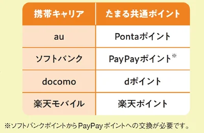 携帯キャリアでもらえるポイントを軸に、メインでためるポイントを決める